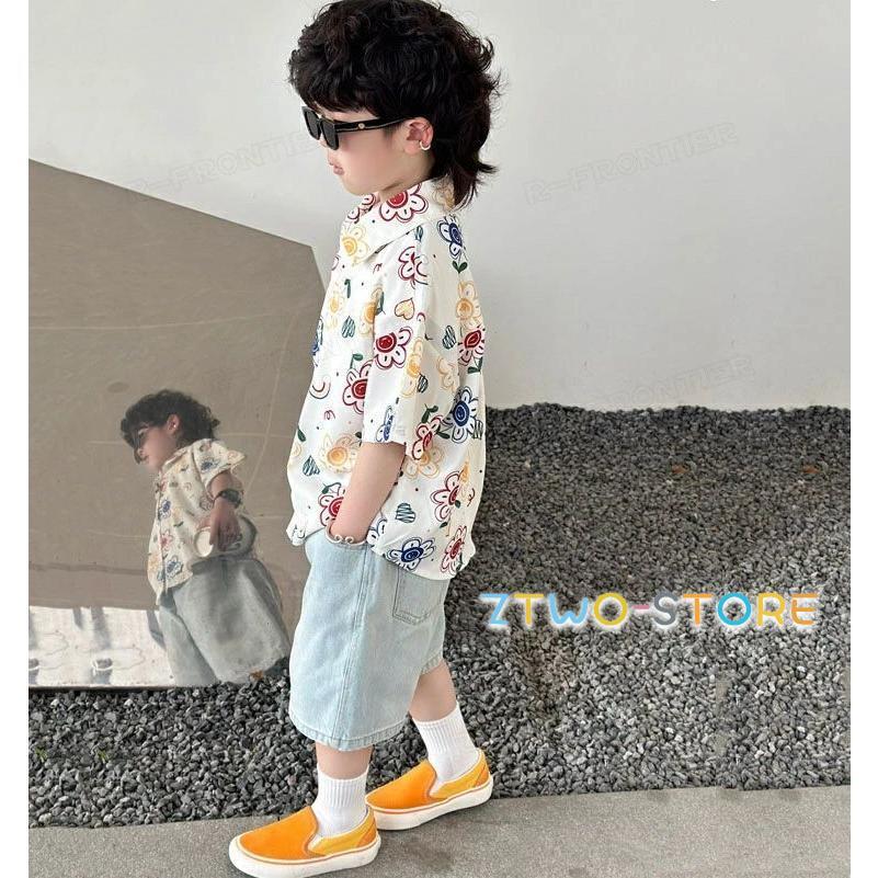 親子ペア ワンピース アロハシャツ 花柄 リンクコーデ 親子 セット 夏
