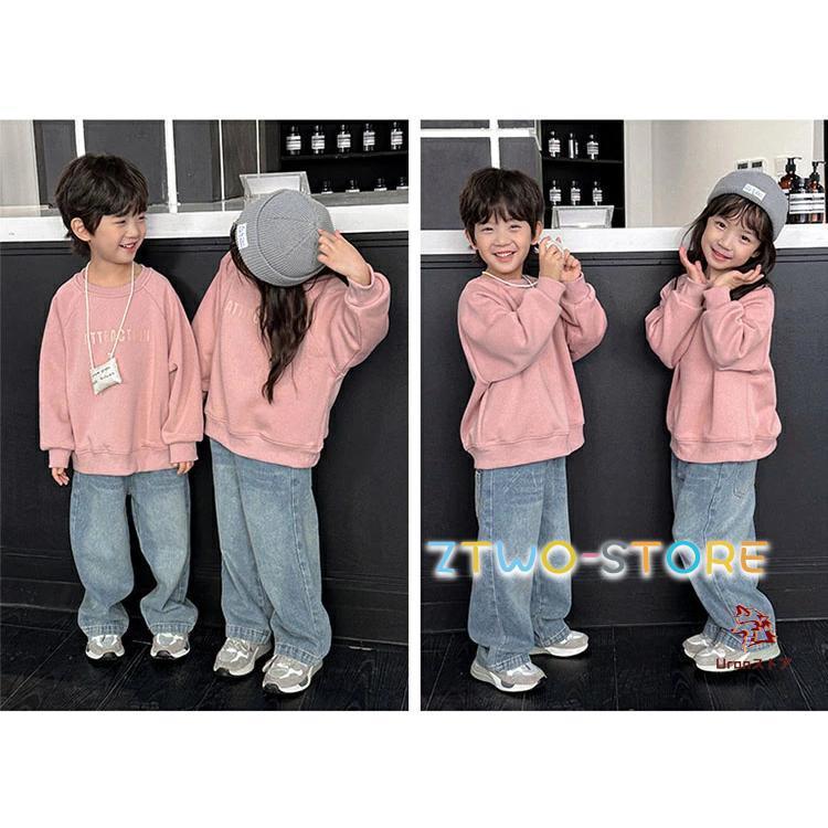ちくわR*⭐️FAMILYパーカーコーデ リンクコーデ 親子 セット 秋 ペアルック トレーナー 裏起毛 ピンク