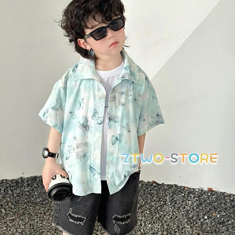 7/29 まで Blue Ginger ハワイアン親子リゾートコーデ3点セット 親子ペア ワンピース アロハシャツ 花柄 リゾート リンクコーデ 親子