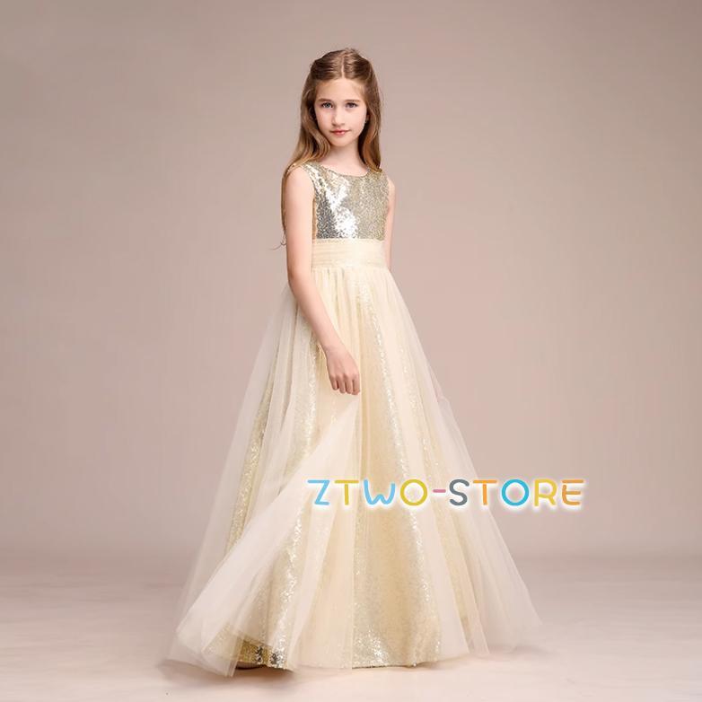 子供ドレス 発表会ドレス 豪華ドレス フォーマル  ロング ジュニア  女の子 ピアノ発表会 七五三 結婚式  女の子ドレス 子どもドレス 子供ワンピースの画像