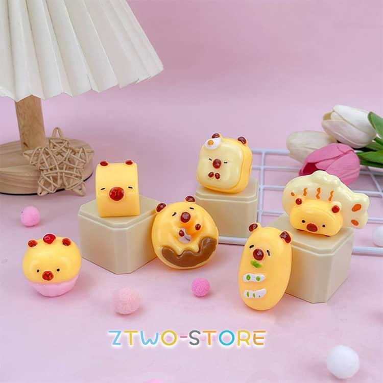 おもちゃ 子供 伸びる スクイーズ 【8個セット】 握って遊ぶ カピバラ