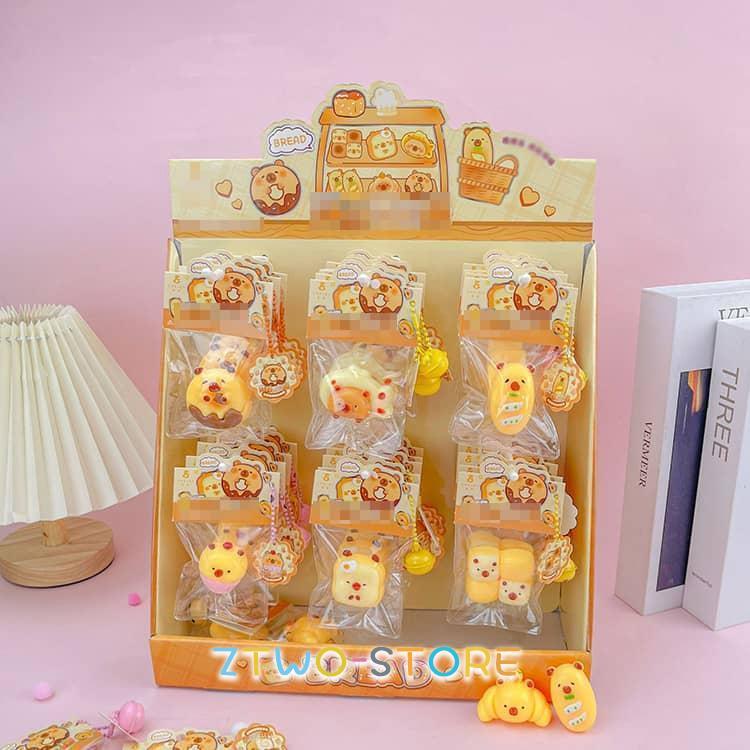 おもちゃ 子供 伸びる スクイーズ 【8個セット】 握って遊ぶ カピバラ