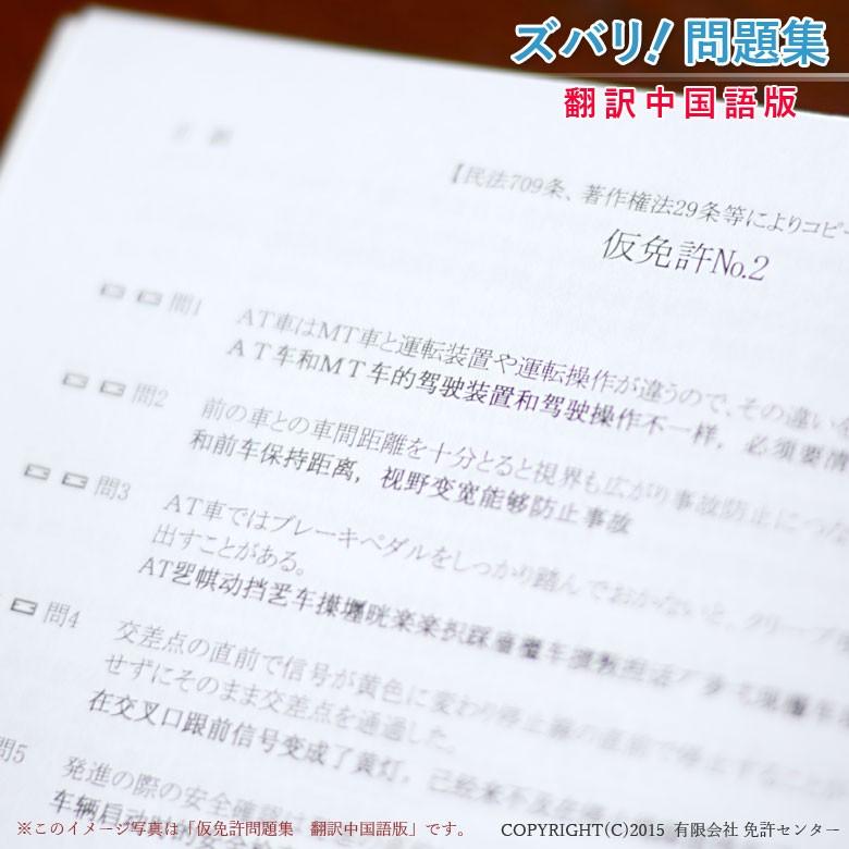 第一種免許問題集 翻訳中国語版 Zm 1c 運転免許問題集 ズバリ発行所 通販 Yahoo ショッピング