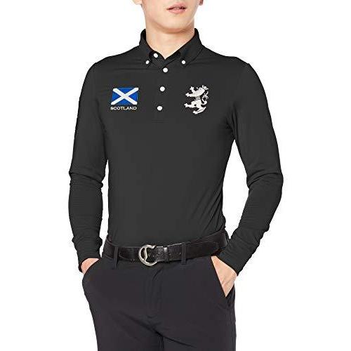 ゴルフ L S フラッグ ポロシャツ フラッグ ポロシャツ アドミラル メンズ Adma077 Blk 10 日本 M 日本サイズm相当 A B084v77zhp Zucchini