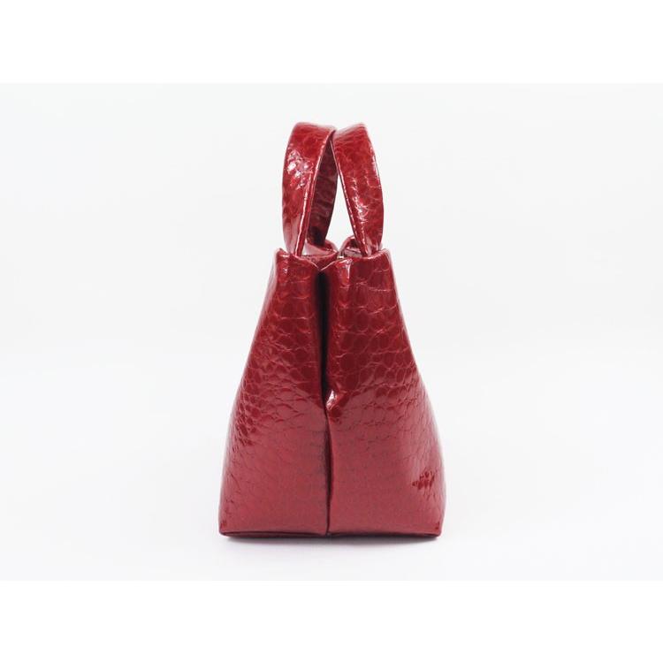 Sサイズ レッドエナメルクロコ カジュアルバッグ 赤 型押し トートバッグ ミニバッグ B 010ecr Galleria Dello Zuccotto 通販 Yahoo ショッピング