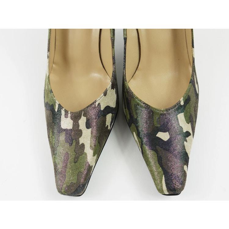カモフラージュパンプス PUMPS プレーン ポインテッドトゥ 迷彩 