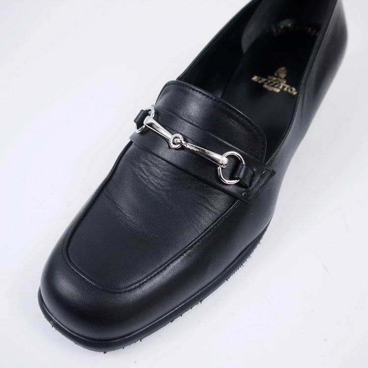 ビットローファー 金具付き ブラック 黒 BLACK 牛革 3.5cmヒール ビットローファー 金具付き ブラック 黒 BLACK 牛革 3.5cmヒール