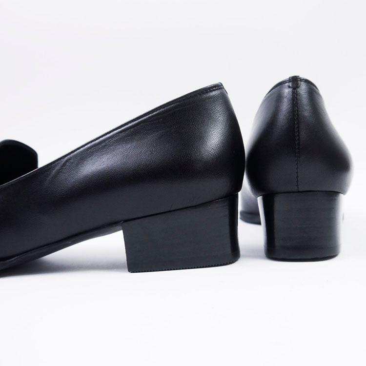 ビットローファー 金具付き ブラック 黒 BLACK 牛革 3.5cmヒール ビットローファー 金具付き ブラック 黒 BLACK 牛革 3.5cmヒール