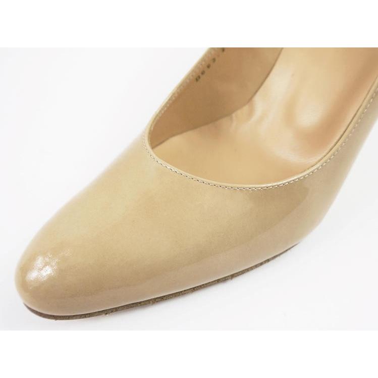 ラウンドトゥエナメルパンプス PUMPS ベージュ・レッド・赤 ラウンドトゥエナメルパンプス PUMPS ベージュ・レッド・赤