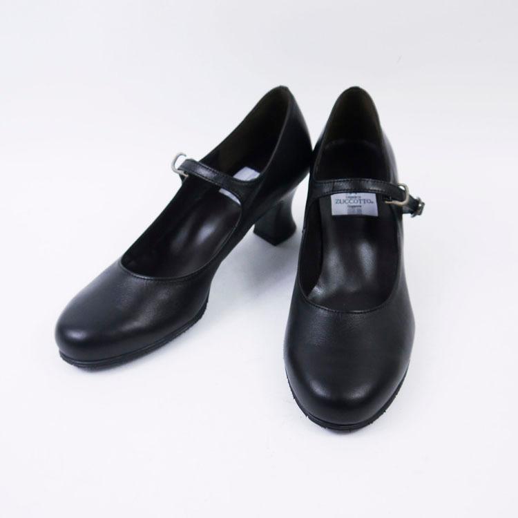 ストラップパンプス PUMPS ブラック BLACK 黒 ラウンドトゥ・バレエシューズ ヒール 6cm 日本製　本革　21.5-25.5cm｜zuccotto｜05