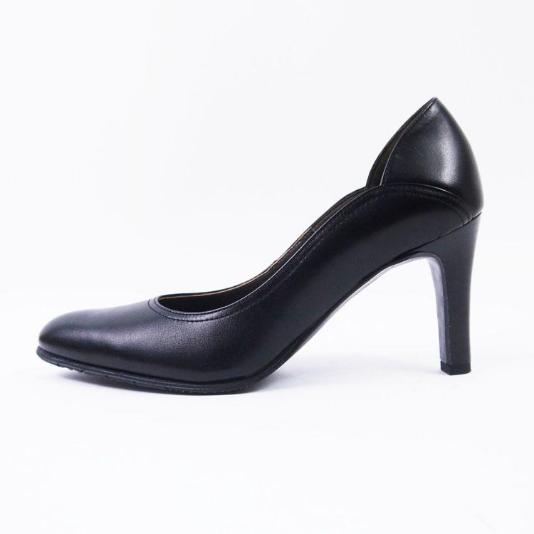 本革 サイドカット パンプス PUMPS ブラック BLACK 黒 撥水加工 本革 サイドカット パンプス PUMPS ブラック BLACK 黒 撥水加工