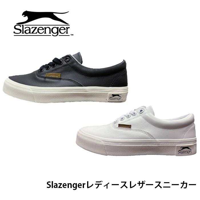 レディース レザースニーカー白 黒 Slazenger スラセンジャー Z0002 Sl 15l Zugkla Shop 通販 Yahoo ショッピング