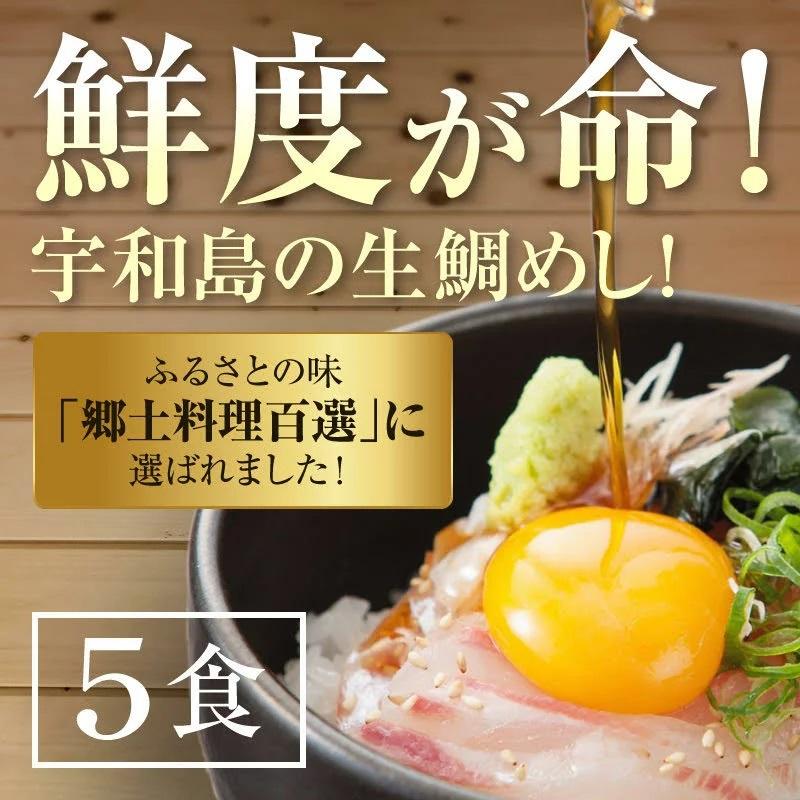 【送料無料】【漁港直送】宇和島生鯛めし　5人前 お試し  鮮度ばつぐん #鯛たべよう伊達真鯛 新鮮 鮮度が命 高級卵かけごはん | 