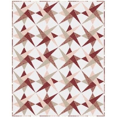 【202601E】パッチワークキルト生地・布・プリント/パッチワーク柄/トライアングル/レッド |  | 03