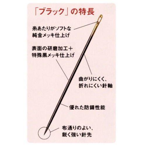 キルティング針 No.12 黒い針〜極上の布通り〜 : ZUIオンライン