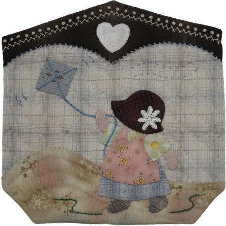 【パッチワークキット】000880　凧あげスーちゃん（パターンのみ）＝Happy Ring シリーズ＝　南久美子/材料セット/タペストリー |  | 02