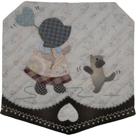 【パッチワークキット】000891　ワンコとスーちゃん（パターンのみ）＝Happy Ring シリーズ＝　南久美子/材料セット/タペストリー |  | 02