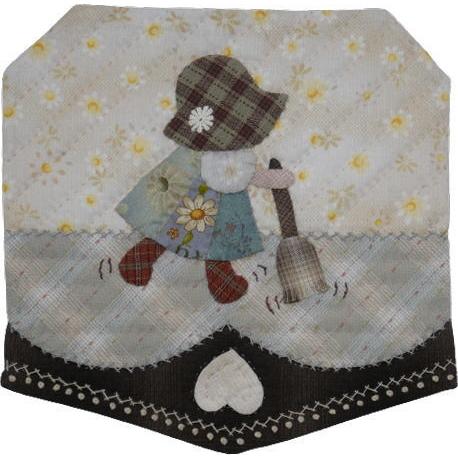 【パッチワークキット】000895　おそうじタイム（パターンのみ）＝Happy Ring シリーズ＝　南久美子/材料セット/タペストリー |  | 02