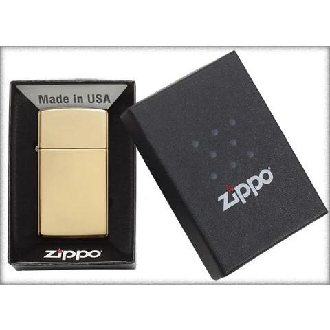 ▼ZIPPO Zippo ジッポ ジッポー #1654B スリム ハイポリッシュブラス ゴールド 無地 ライター オイル たばこ タバコ アウトドア｜zumi｜05