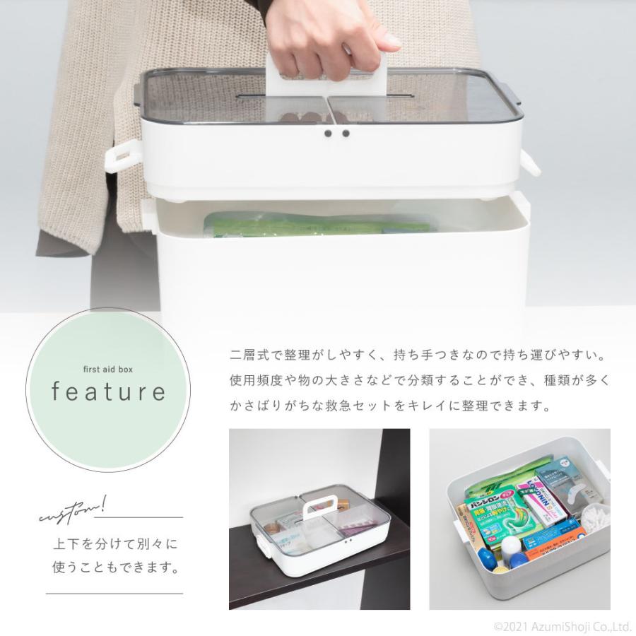 二層式救急箱 大容量 おしゃれ 安い 透明 薬箱 収納 薬入れ 救急