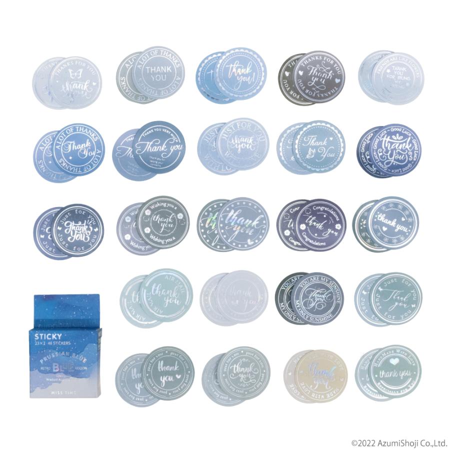 ギフトシール Thankyou 46枚 箱付 φ3.5cm サンキュー ギフト
