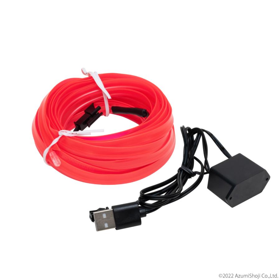 ELワイヤー USB式 5m LED有機ELワイヤーネオン 防水 5m