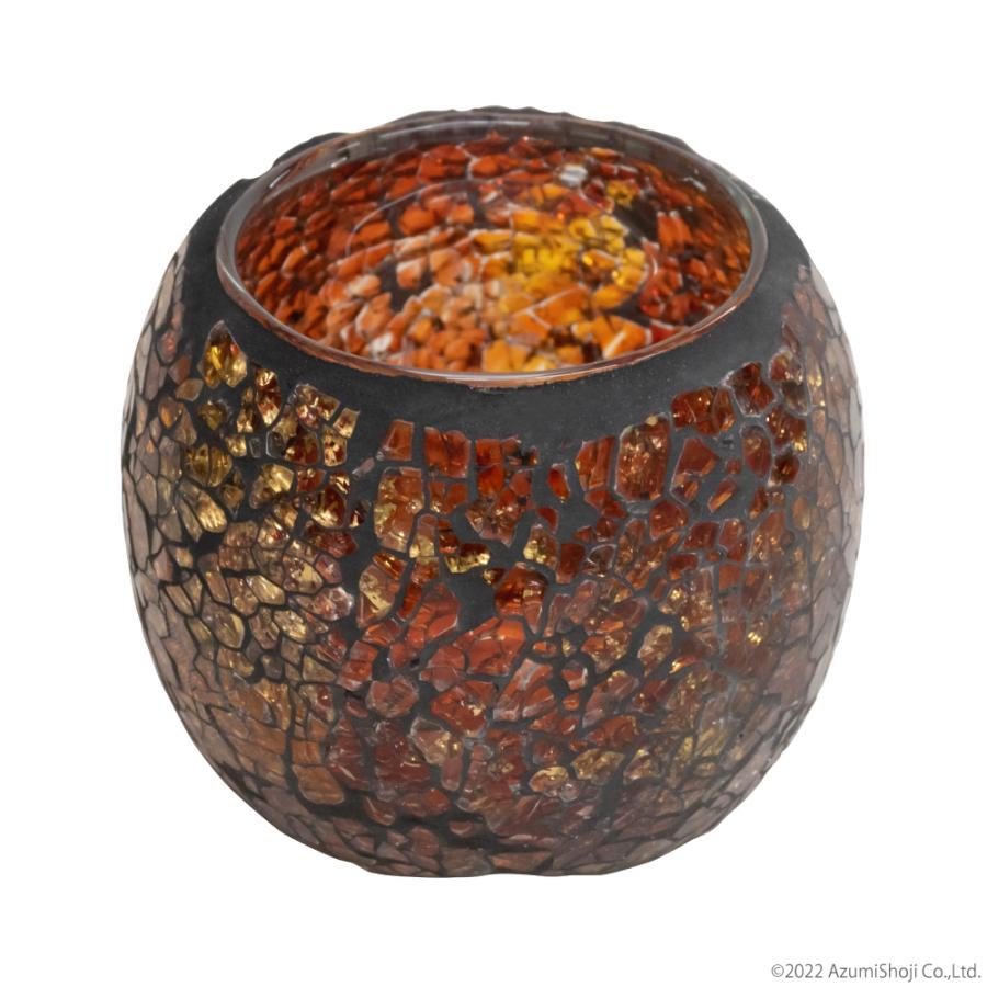 モザイクキャンドルホルダー ZT006 虹色 茶色 水色 キャンドルスタンド