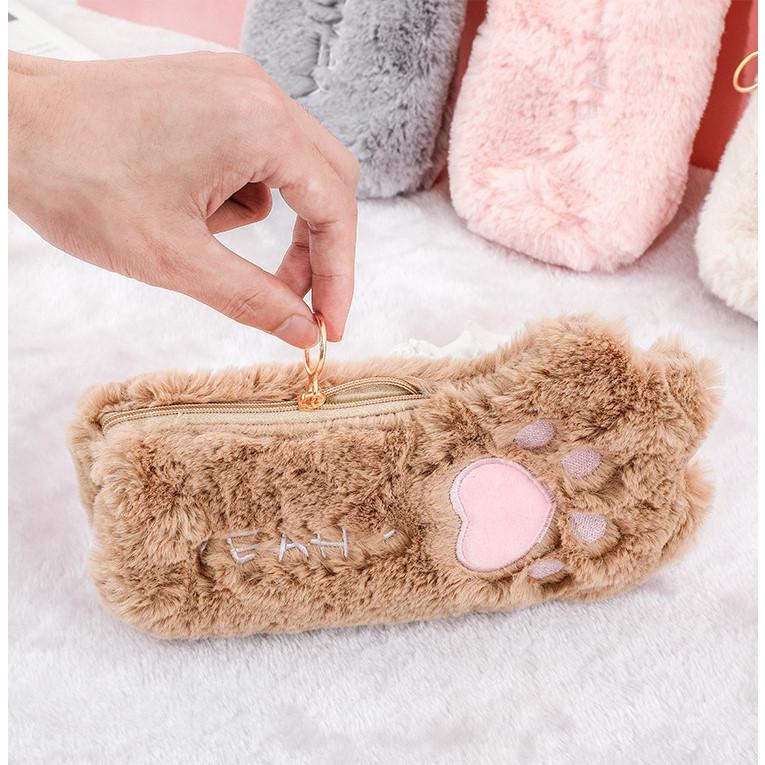 もふもふ肉球ペンケース ふわふわ 猫 ネコ ねこ 手 プレゼント