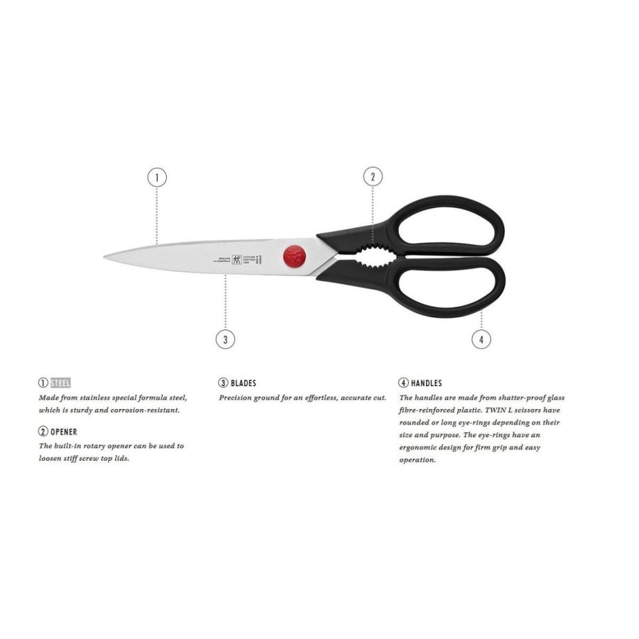 当店一番人気料理ばさみ 料理ハサミ Zwilling きっちんばさみ 送料無料 ツヴィリング ツインL プレゼント キッチンバサミ はさみ ドイツ製 新生活 41370-001 正規品 切れ味 調理器具 ツヴィリング ツイン 料理バサミ レッド 43964-200