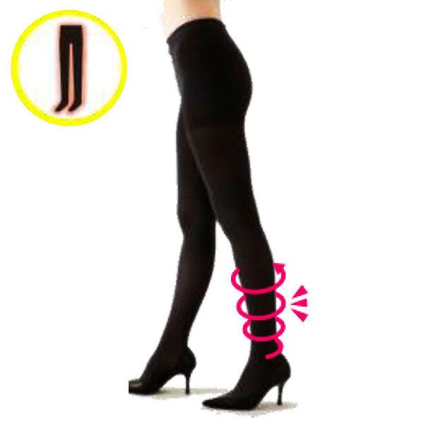 脚ほっそり 裏起毛 パイルタイツ 女の欲望 タイツ 黒タイツ 200  