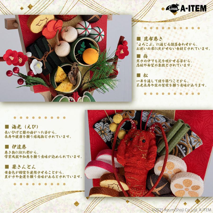 リュウコドウ A-ITEM ちりめん細工 羽子板 おせち飾り 41-81 正月飾り
