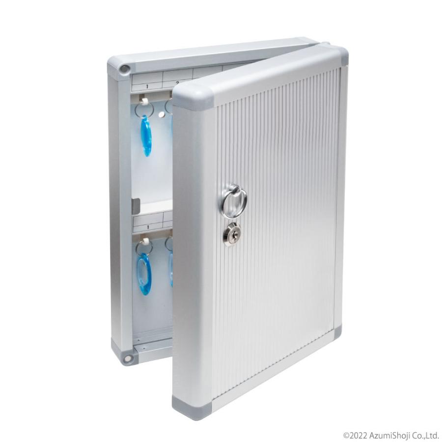 キーボックス 24本 収納 壁掛け 鍵 カギ 収納 管理 オフィス おしゃれ 壁掛け 鍵付き 収納ボックス 24本 アルミ 紛失防止 業務用 軽量 薄型 店舗用品 ギフト百貨のzumi