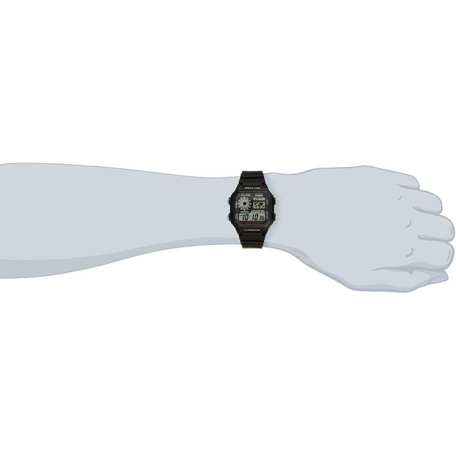 CASIO 腕時計 デジタル AE-1200WH-1A メンズ 海外モデル ブラック シンプル クォーツ スクエア おしゃれ かっこいい｜zumi｜06