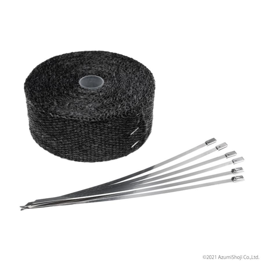 耐熱サーモバンテージ 10mサーモバンテージ 耐熱バンテージ ステンレスベルト 売り出し マフラー バンド6本 サーモ 耐熱