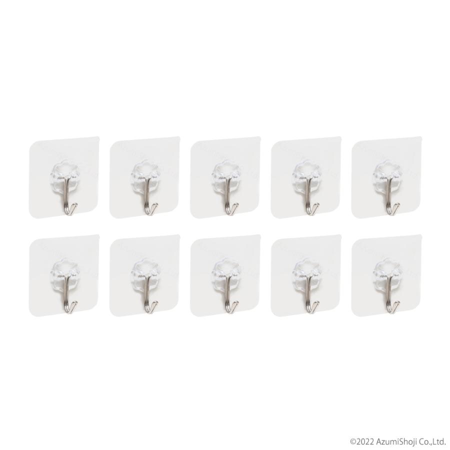 粘着フック 10個セット 強力吸着 痕が残らない 穴あけ不要