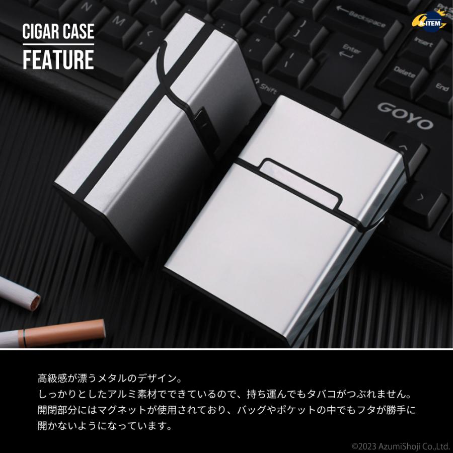 シガーケース シルバー 銀 シガレットケース メタリック タバコ シガーケース シルバー 銀 シガレットケース メタリック タバコ