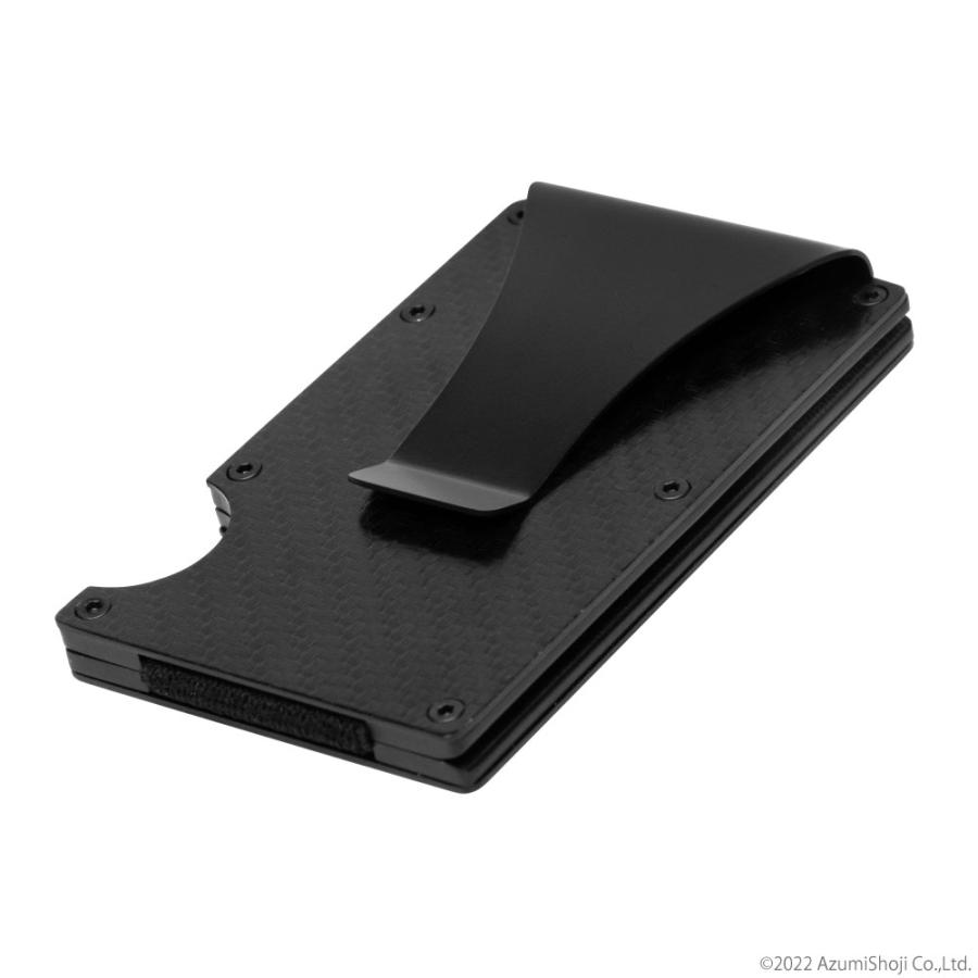 スライド式カードケース マネークリップ付 スキミング防止 10枚収納 8