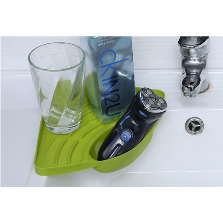 水切りトレー 三角コーナー シリコン シンクコーナー 吸盤 水切り