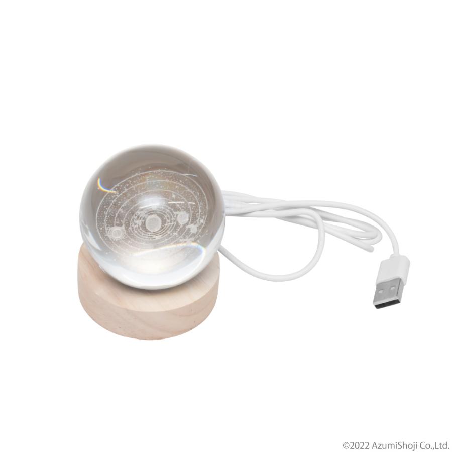 クリア模型 太陽系 6cm クリスタルボール 天体模型 レーザークリスタル