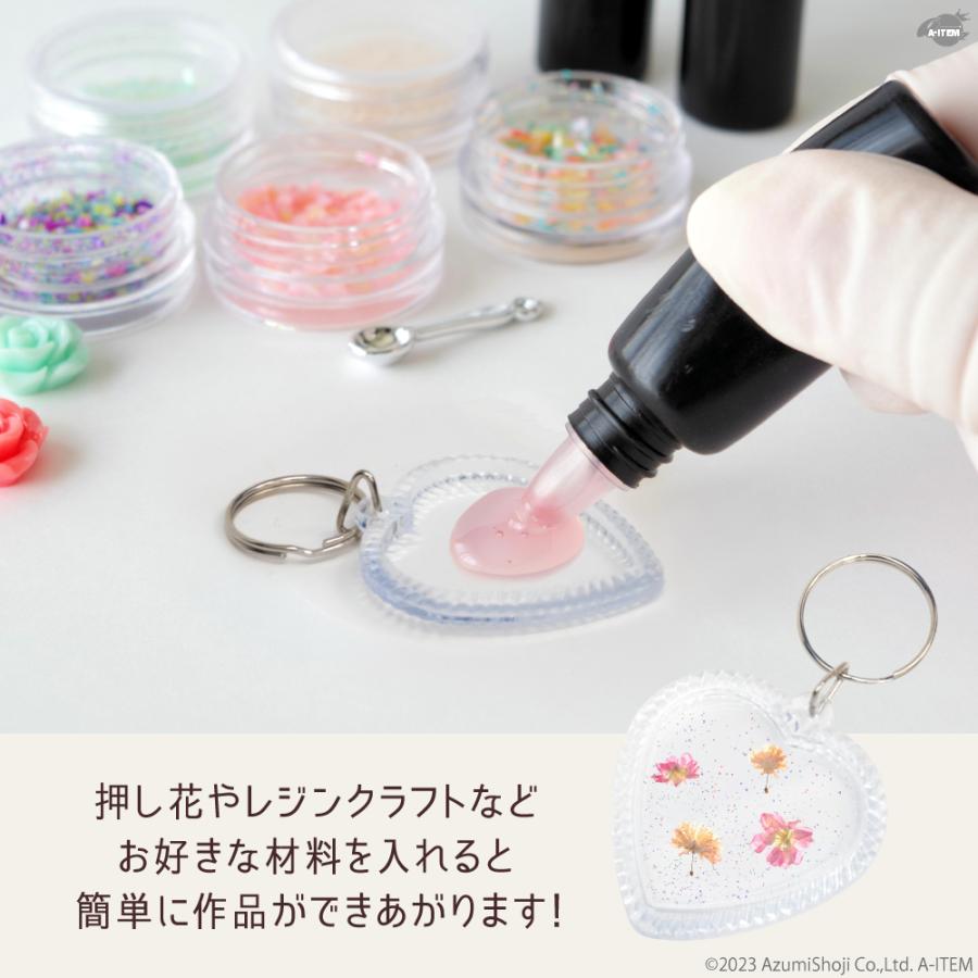 フォトフレームアクリルキーホルダー ハート 10個セット 切り抜き 推し 