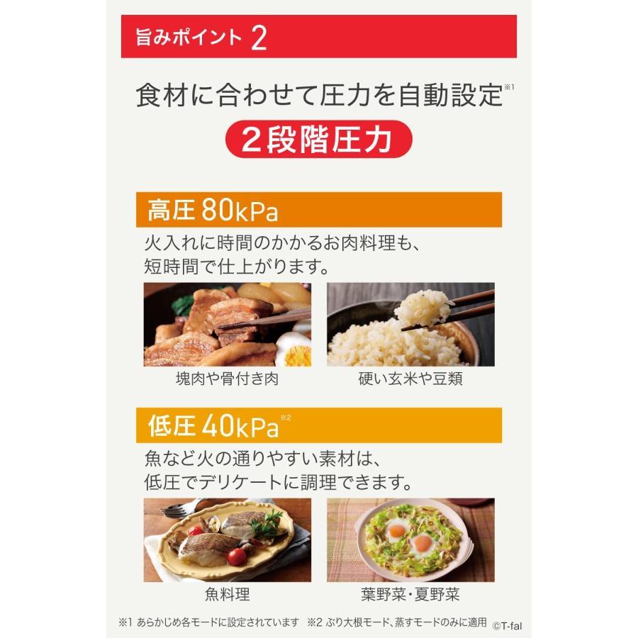T-fal 電気圧力鍋 ティファール レシピ本 4L 白 おしゃれ 大型