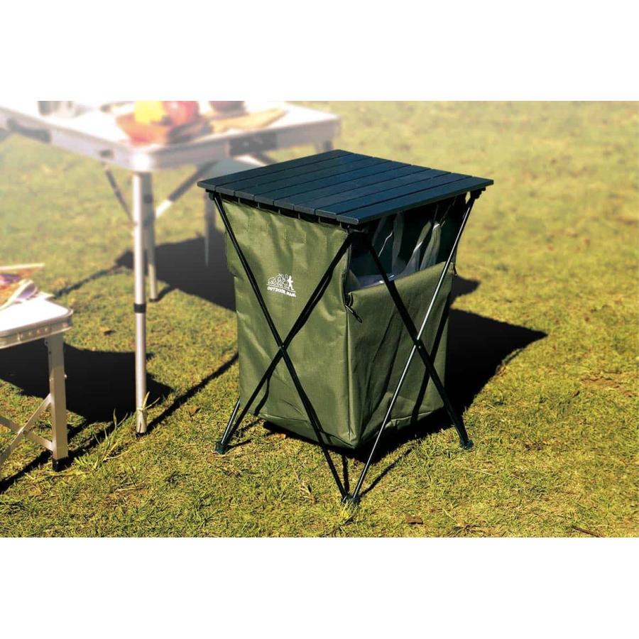 Outdoor Man アルミテーブル付き ダストボックス ライソン ゴミ箱 テーブル Kogr 004g アウトドア キャンプ バーベキュー 作業台 調理台 カラビナ 分別 ギフト百貨のzumi 通販 Paypayモール