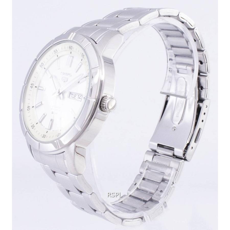 送料無料 SEIKO SNKN51J メンズ 腕時計 SEIKO5 自動巻き セイコー5 ホワイト シルバー｜zumi｜02