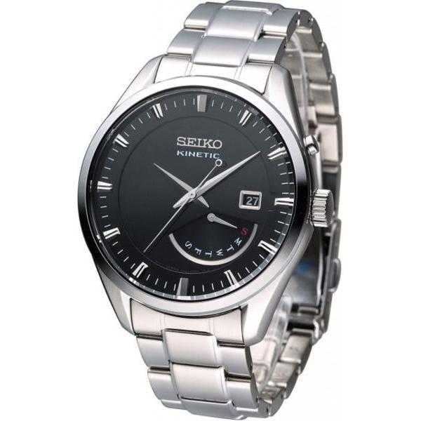 送料無料 SEIKO SRN045P1 メンズ 腕時計 海外モデル キネティッククォーツ ブラック セイコー｜zumi