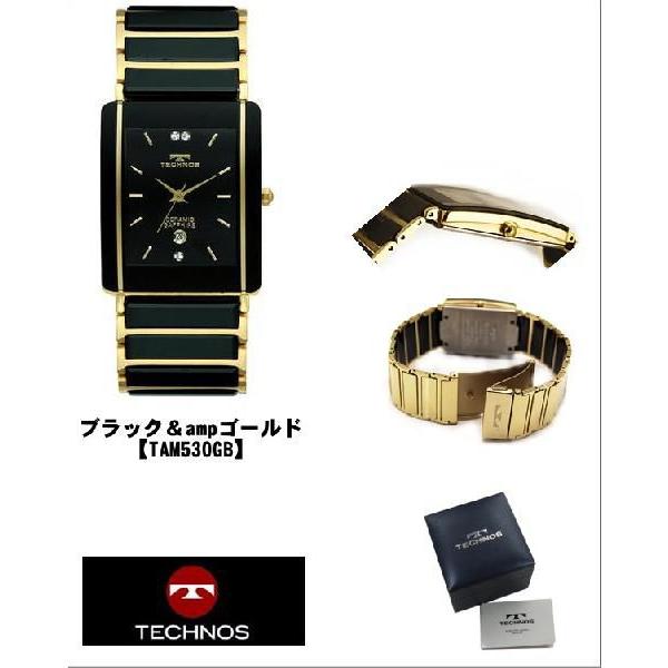 正規品 テクノスTECHNOS 薄型 軽量 セラミックスリム 腕時計 メンズ TAM530GB｜zumi｜03