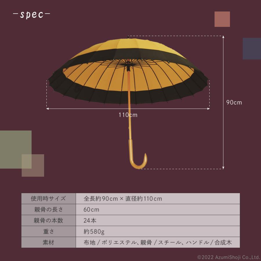 サントス 全6色 蛇の目風和傘 60cm 60センチ 24本骨傘 24本骨 雨傘 丈夫 和風 プレゼント 二十四本骨 蛇の目傘 和傘 JK-01 袴 卒業式 かわいい レディース｜zumi｜12