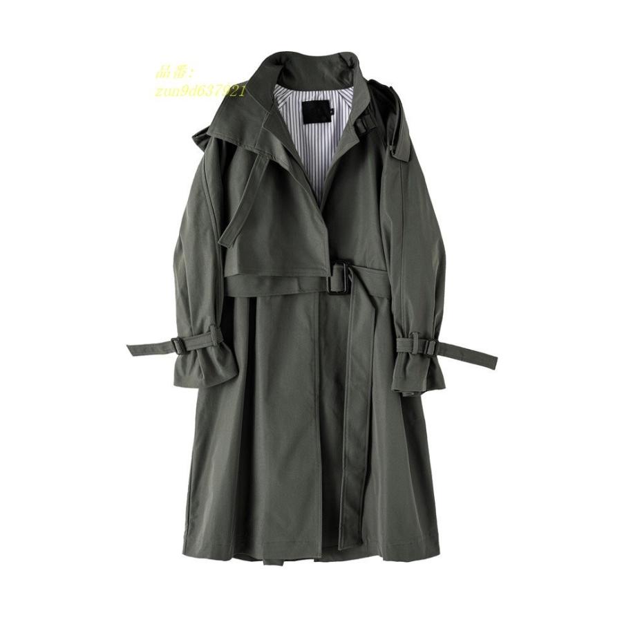 限定価格セール 秋 大きいサイズ 安い 無地 レディース 春 ジャケット コート 超人気 アウター コート 激安 通勤 ロング アウター ゆったり ミリタリー ベルト付き 着痩 トレンチ コート アウター Dagl Tg