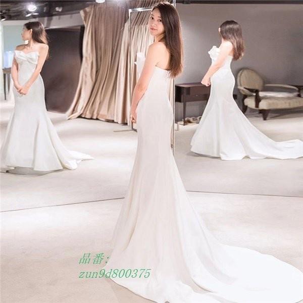 21新発 超人気 ウェディングドレス Aライン 演奏会 結婚式 シンプル サテン マーメイド 花嫁 オフショルダー トレーン ブライダル 披露宴 ロングドレス 大特価 Www Skylanceronline Com