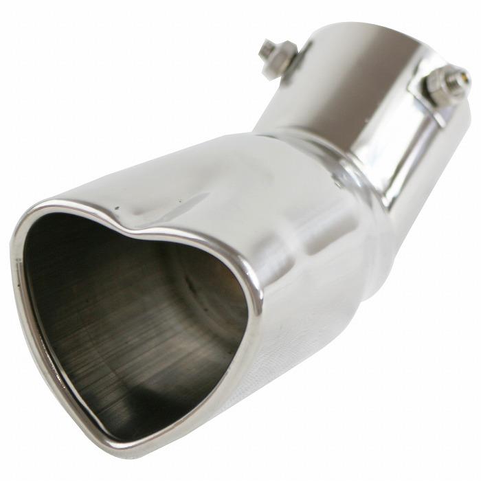 ハート 型 マフラー カッター シングル ステンレス