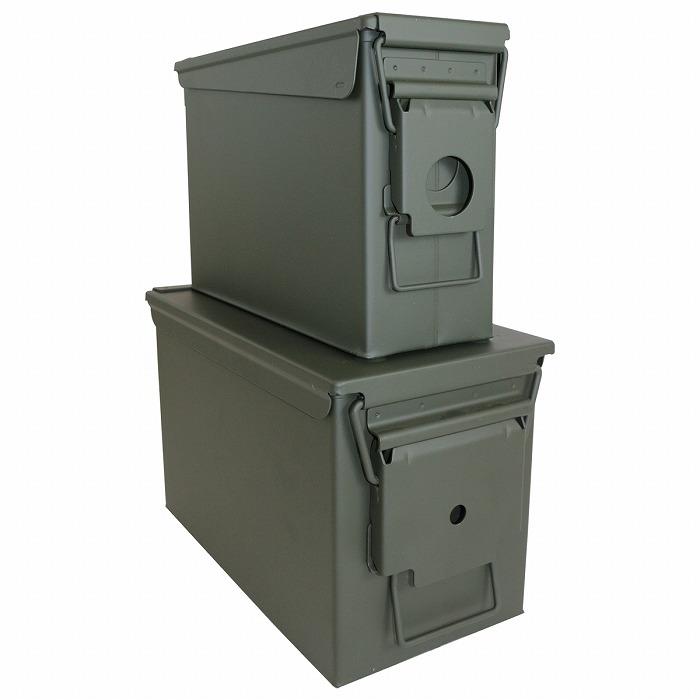 大小2個セット] アンモボックス ミリタリー サバゲー 弾薬